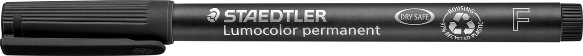 Staedtler Lumocolor 318, OHP-marker, permanent, 0,6 mm, zwart afbeelding