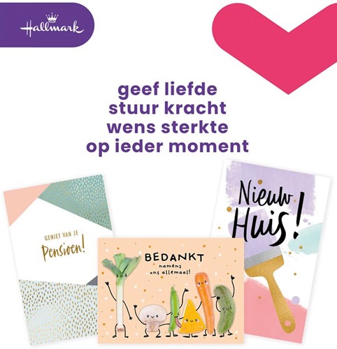 Hallmark navulset wenskaarten, divers, pak van 12 stuks