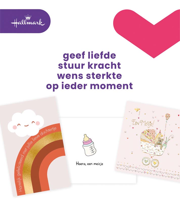 Hallmark navulset wenskaarten, geboorte dochter, pak van 6 stuks Hallmark navulset wenskaarten, geboorte dochter, pak van 6 stuks