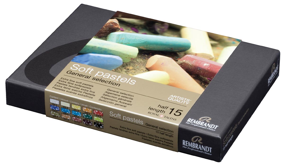 Rembrandt softpastels, starterset met 15 halve pastels afbeelding