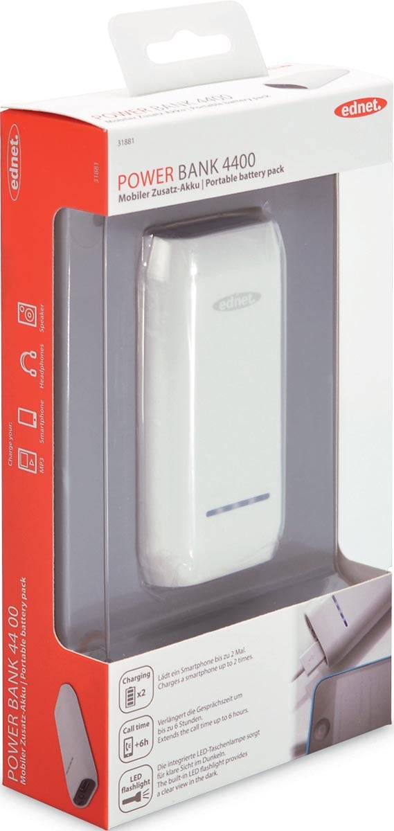 Ednet powerbank 4400mAh afbeelding