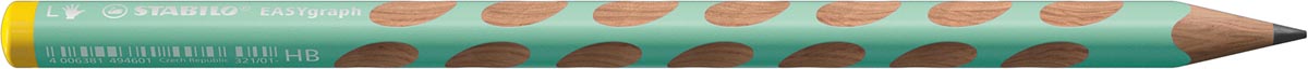 STABILO EASYgraph S Pastel potlood, HB, 3,15 mm, voor linkshandigen, groen STABILO EASYgraph S Pastel potlood, HB, 3,15 mm, voor linkshandigen, groen