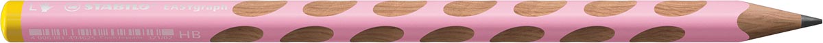 STABILO EASYgraph S Pastel potlood, HB, 3,15 mm, voor linkshandigen, roze STABILO EASYgraph S Pastel potlood, HB, 3,15 mm, voor linkshandigen, roze