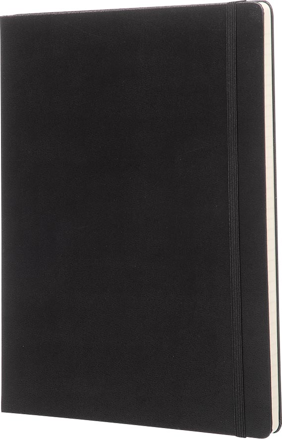 Moleskine notitieboek, ft 19 x 25 cm, gelijnd, harde cover, 192 blad, zwart afbeelding