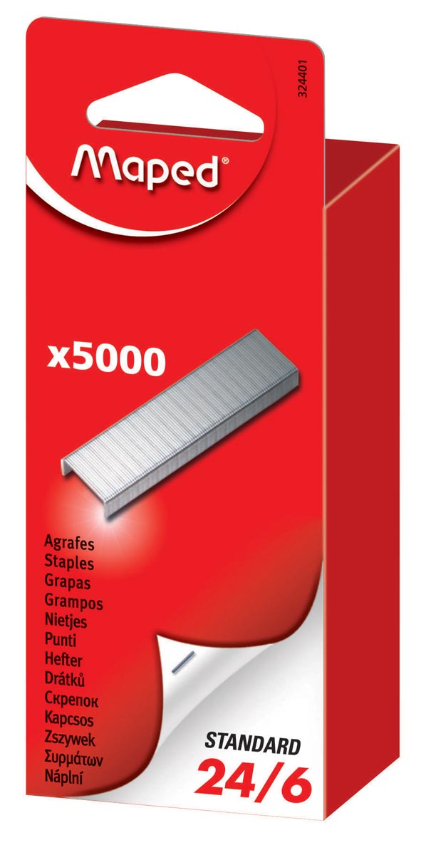 Maped nietjes 24/6, doos van 5.000 nietjes