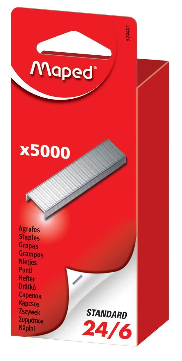 Maped nietjes 24/6, doos van 5.000 nietjes