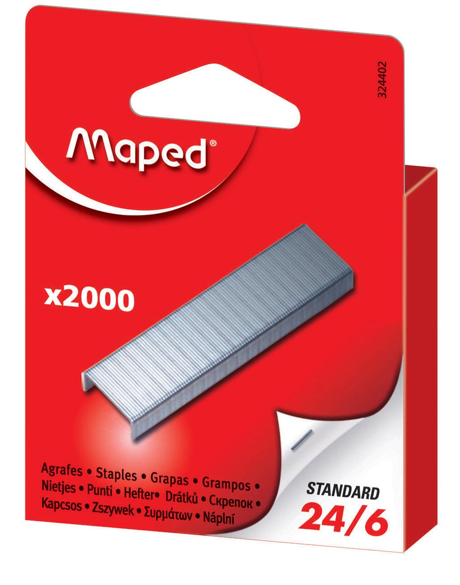 Maped nietjes 24/6, doos van 2.000 nietjes afbeelding