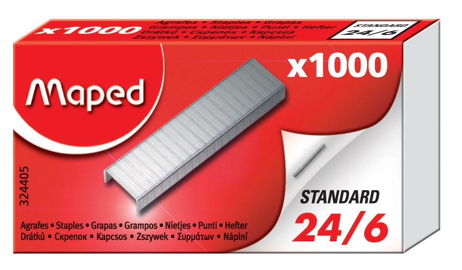 Maped nietjes 24/6, doos van 1.000 nietjes afbeelding