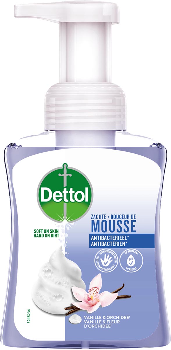 Dettol handzeep mousse, orchidee en vanille, flacon van 250 ml afbeelding