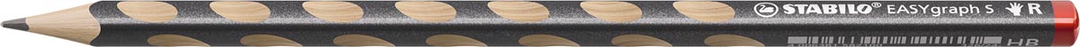 STABILO EASYgraph potlood, HB, 2,2 mm, voor rechtshandigen, metallic grafiet STABILO EASYgraph potlood, HB, 2,2 mm, voor rechtshandigen, metallic grafiet