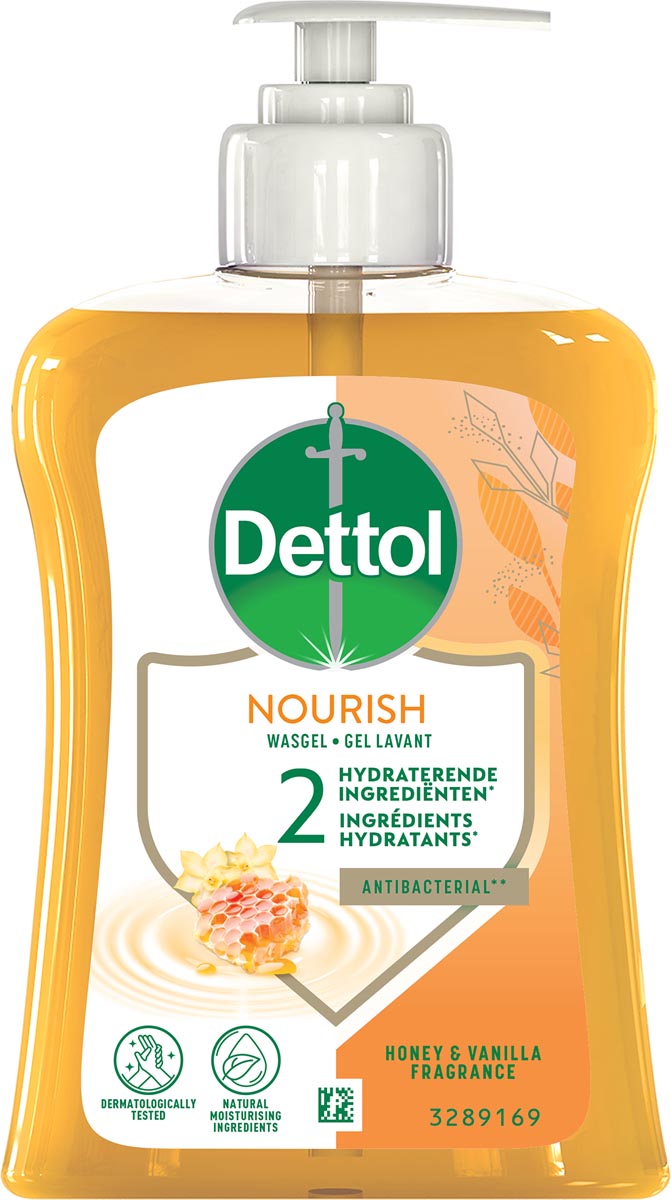 Dettol handzeep Nourish, honing en vanille, flacon van 250 ml afbeelding