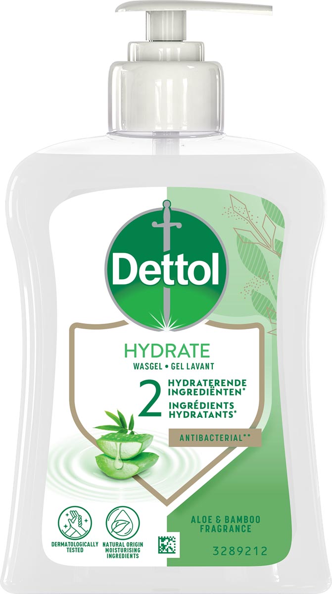 Dettol handzeep Hydrate, aloë vera en bamboe, flacon van 250 ml afbeelding