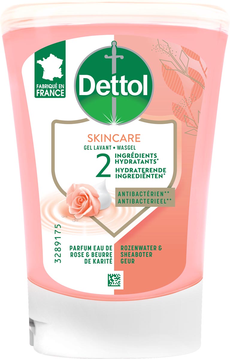 Dettol no touch handzeep Nourish, rozenwater en sheaboter, navulling van 250 ml afbeelding