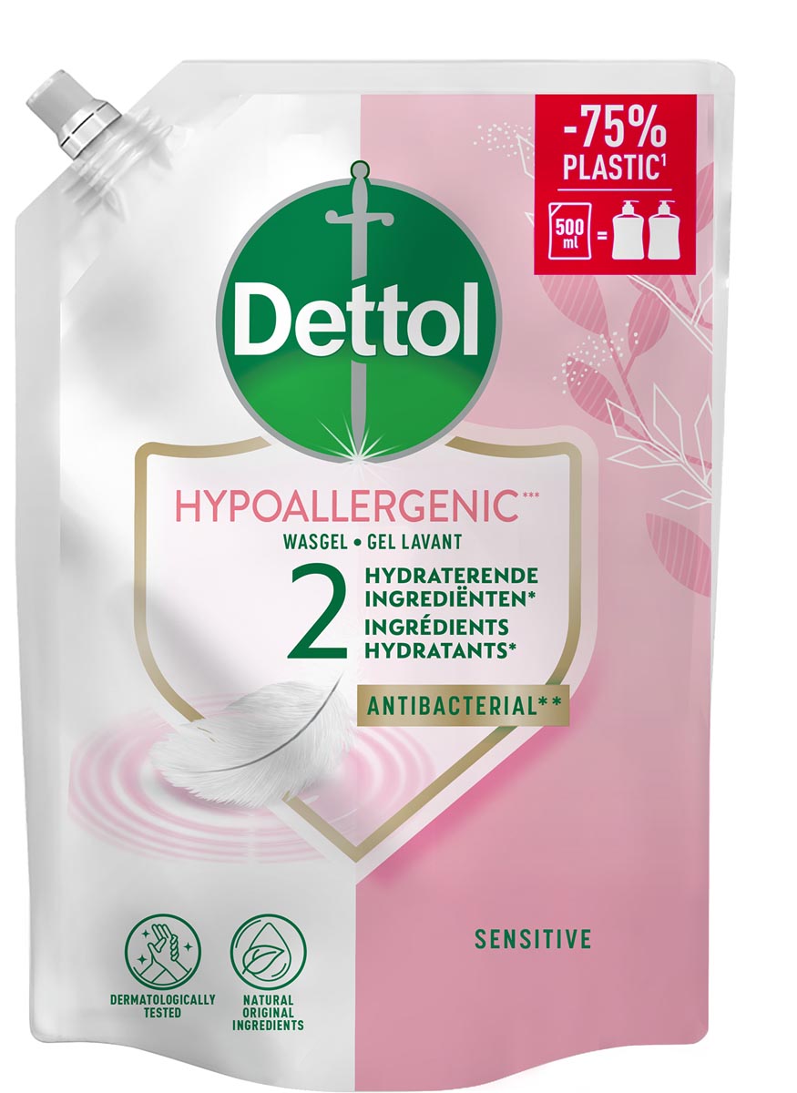 Dettol handzeep Hypoallergenic, navulling van 500 ml