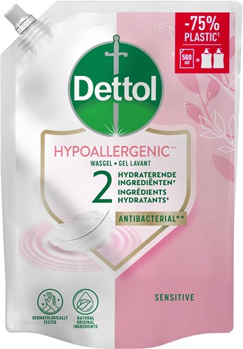 Dettol handzeep Hypoallergenic, navulling van 500 ml