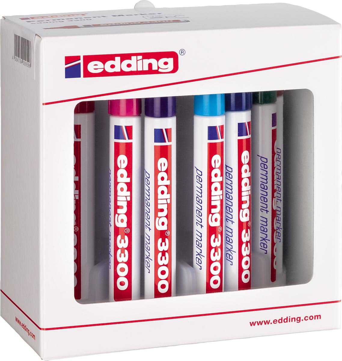 Edding permanent marker e-3300 doos van 10 stuks in geassorteerde kleuren afbeelding