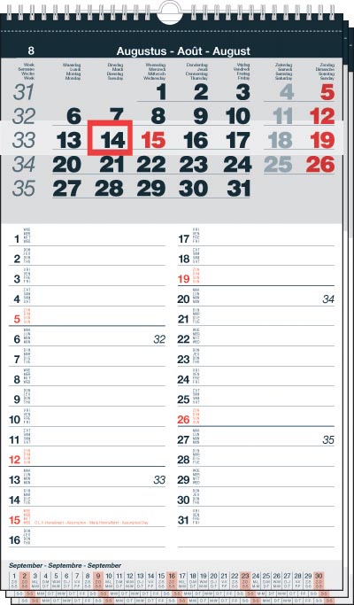 Maandkalender Memo-Manager, viertalig, 2022 Maandkalender Memo-Manager, viertalig, 2022