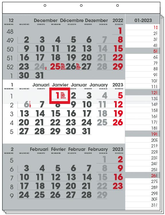 Driemaandskalender Compact Notes, 2023 Driemaandskalender Compact Notes, 2023