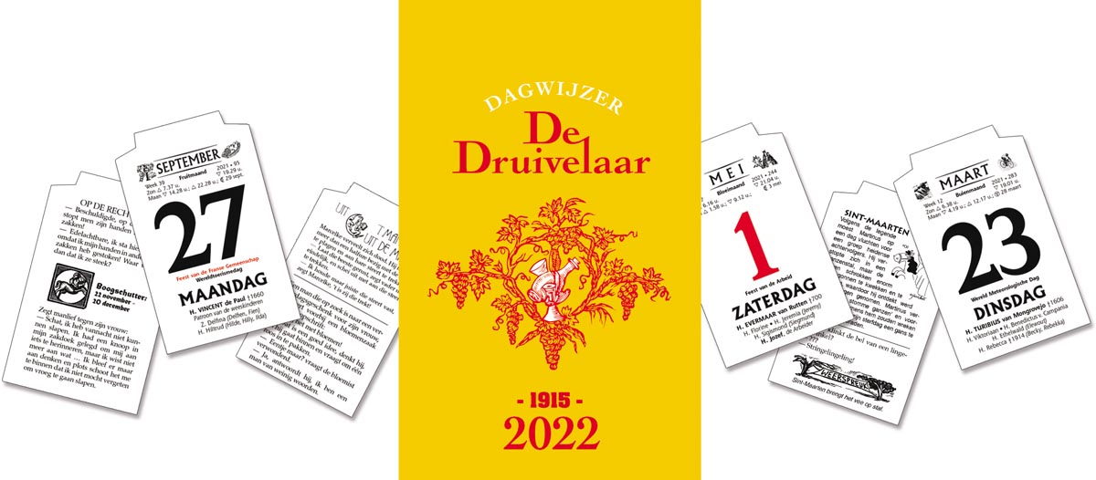 Dagblokkalender De Druivelaar 2022