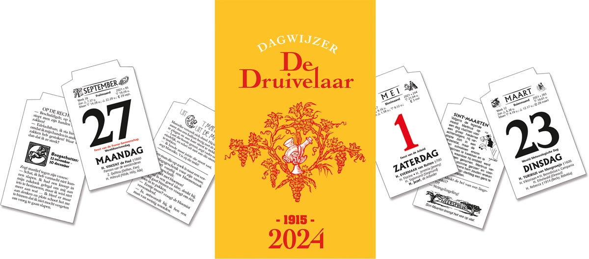 Dagblokkalender De Druivelaar 2024 Dagblokkalender De Druivelaar 2024