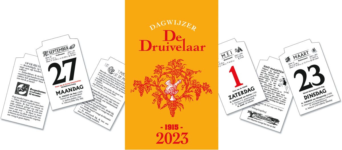 Dagblokkalender De Druivelaar 2024, display van 30 stuks