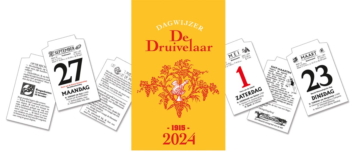 Dagblokkalender De Druivelaar 2024, display van 30 stuks Dagblokkalender De Druivelaar 2024, display van 30 stuks