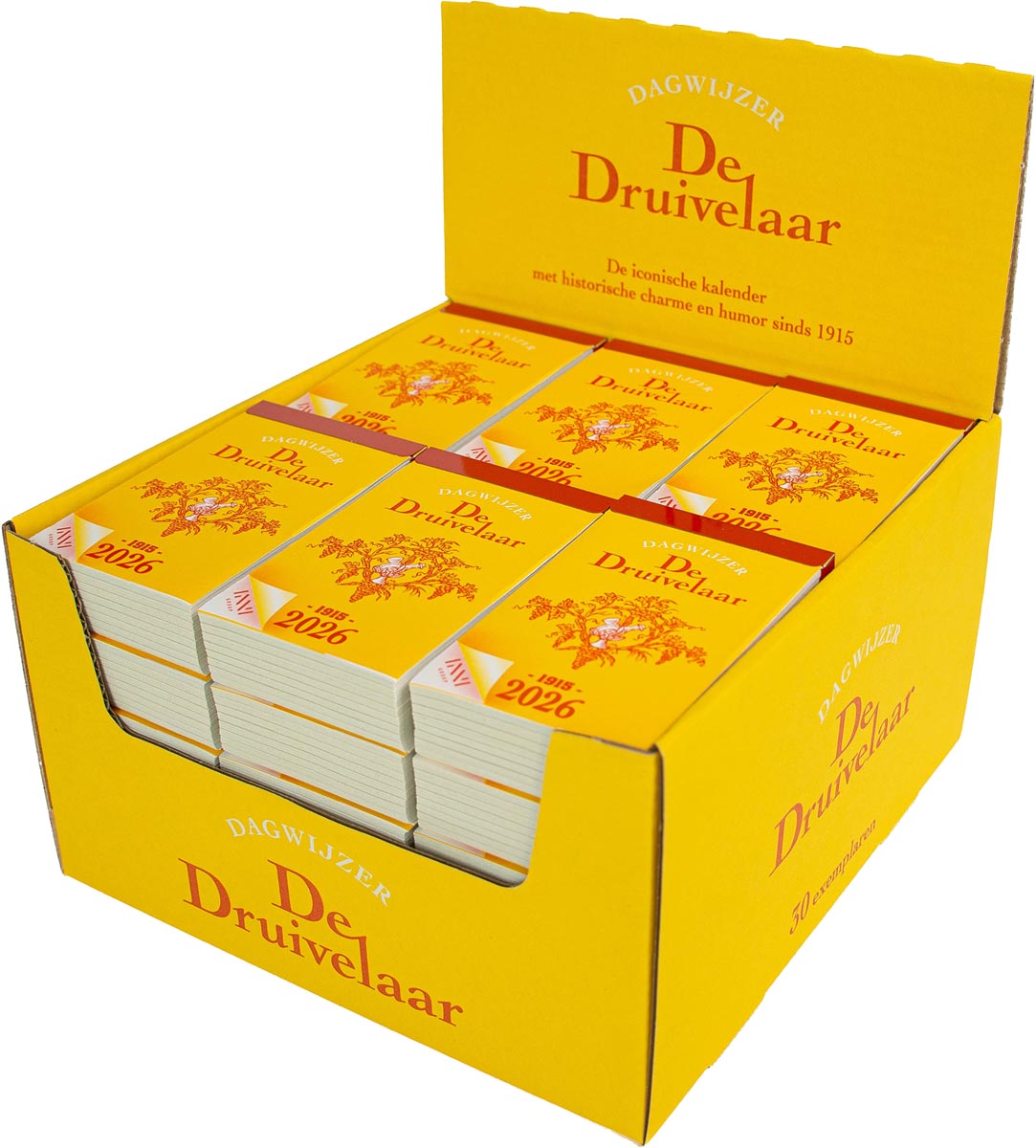 Dagblokkalender De Druivelaar 2026, display van 30 stuks