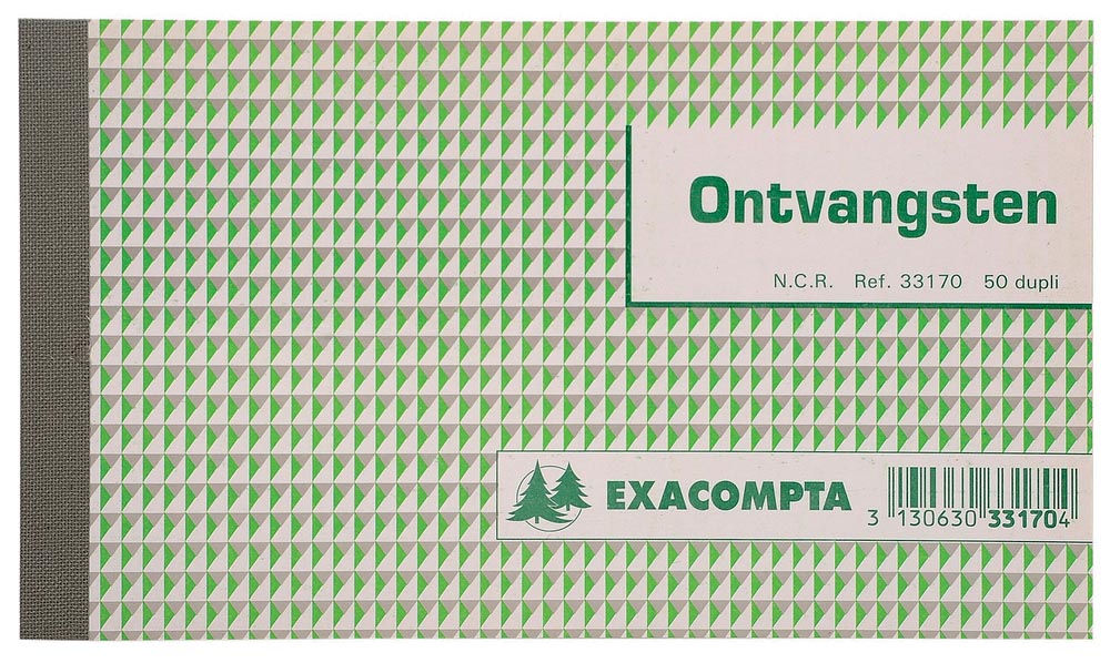 Exacompta ontvangsten, ft 10,5 x 18 cm, Nederlandstalig, dupli (50 x 2 vel) afbeelding