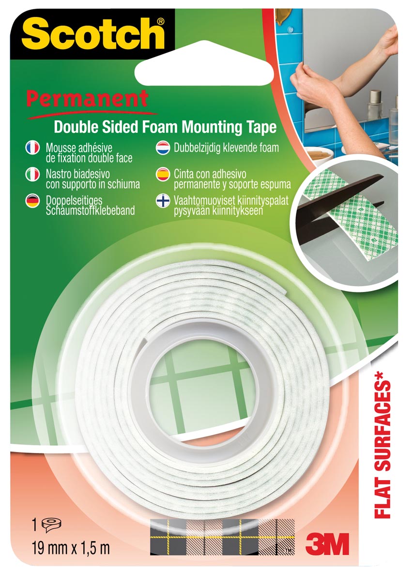 Plakband 3m scotch 4016 19mmx1.5m 2z