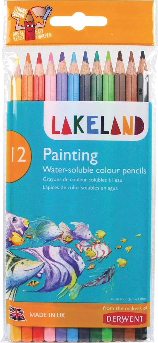 Lakeland aquarelpotlood, pak van 12 stuks in geassorteerde kleuren Lakeland aquarelpotlood, pak van 12 stuks in geassorteerde kleuren