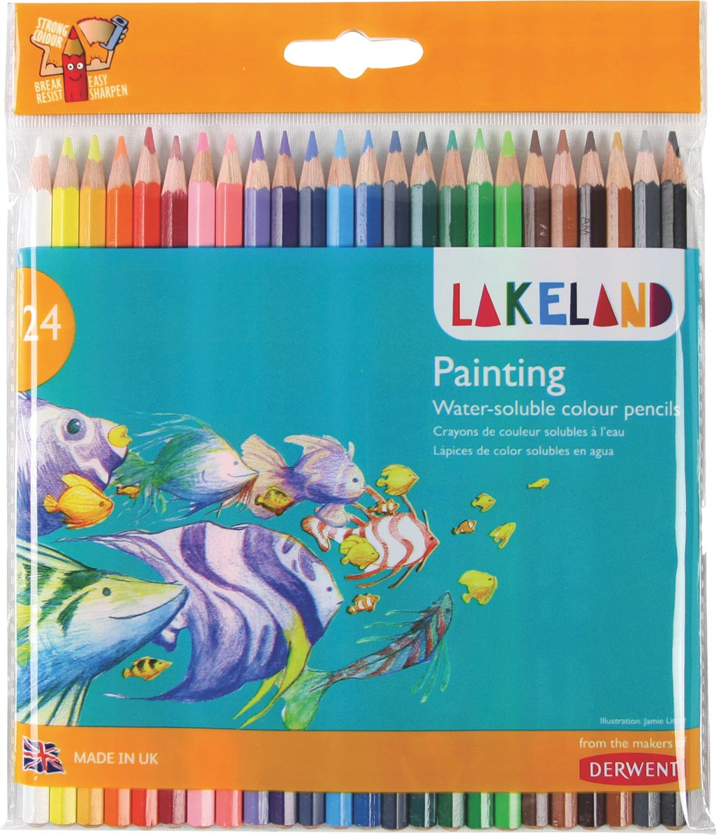Lakeland aquarelpotlood, pak van 24 stuks in geassorteerde kleuren Lakeland aquarelpotlood, pak van 24 stuks in geassorteerde kleuren