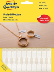 Avery juweliersetiketten, blister met 924 etiketten