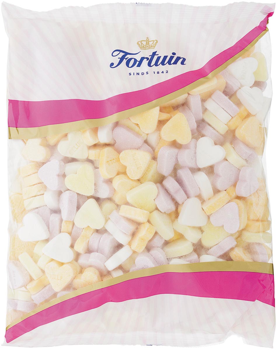 Fortuin Vruchtenhartjes snoepgoed, zak van 1 kg afbeelding