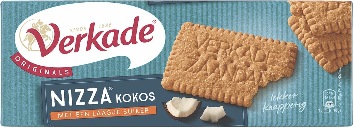 Verkade Nizza koekjes kokos, pak van 240 gram afbeelding