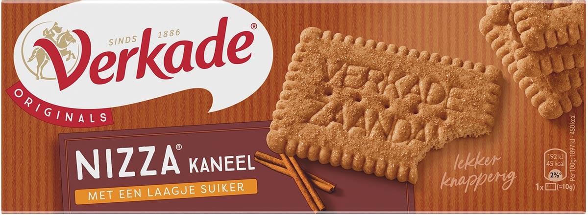 Verkade Nizza koekjes kaneel, pak van 240 gram afbeelding