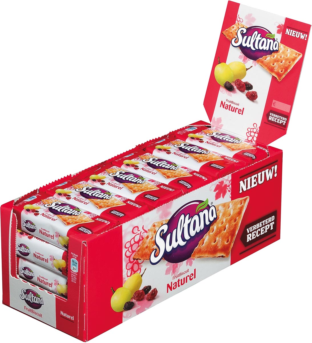 Sultana Fruitbiscuits Naturel 3-pack, 43 g afbeelding