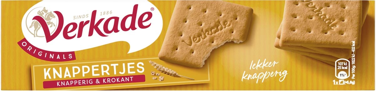 Verkade Knappertjes koekjes, pak van 220 gram afbeelding