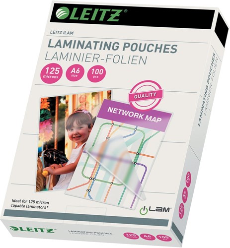 Leitz Ilam lamineerhoes ft A6, 250 micron (2 x 125 micron), pak van 100 stuks