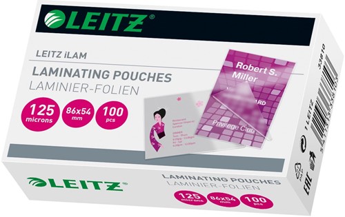 Leitz Eva lamineerhoes ft 54 x 86 mm, 250 micron (2 x 125 micron), pak van 100 stuks