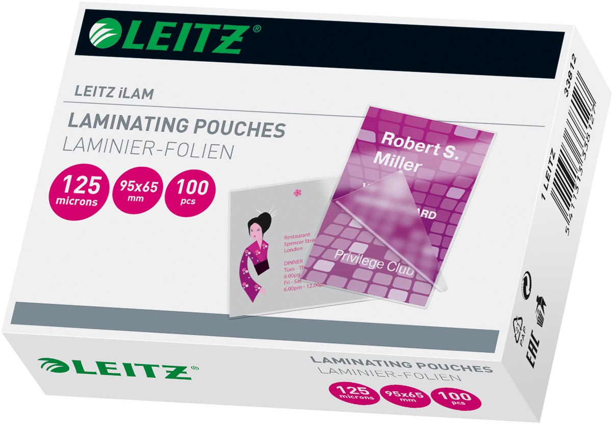 Leitz iLAM lamineerhoes 95x65mm - 125microns - 100stuks