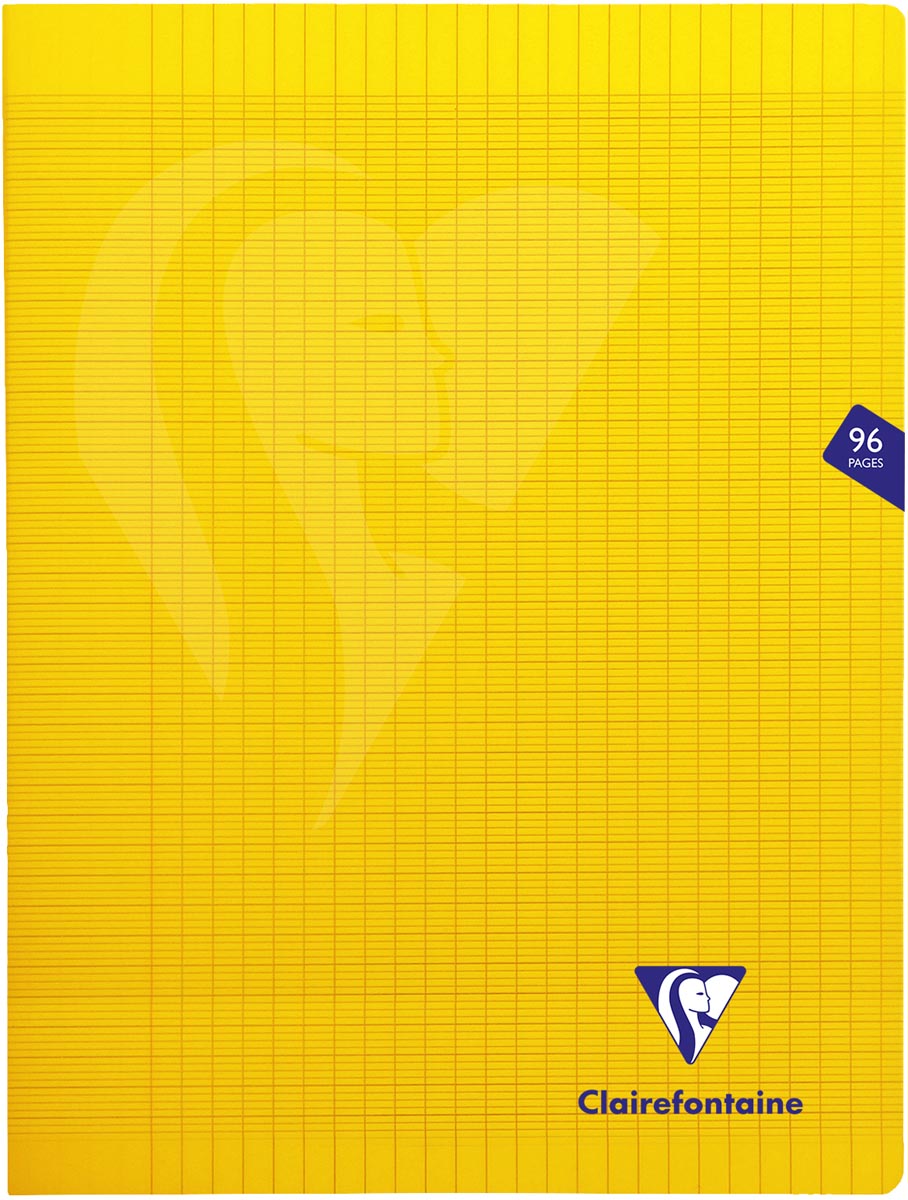 Clairefontaine schrift Mimesys voor ft A4+ 96 bladzijden kaft in PP seyès geel