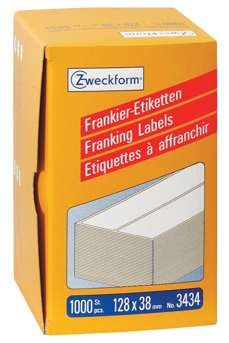 Avery Zweckform frankeeretiketten ft 128 x 38 mm, doos van 1000 stuks
