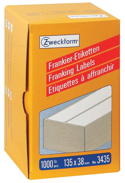 Avery Zweckform frankeeretiketten ft 135 x 38 mm, doos van 1000 stuks