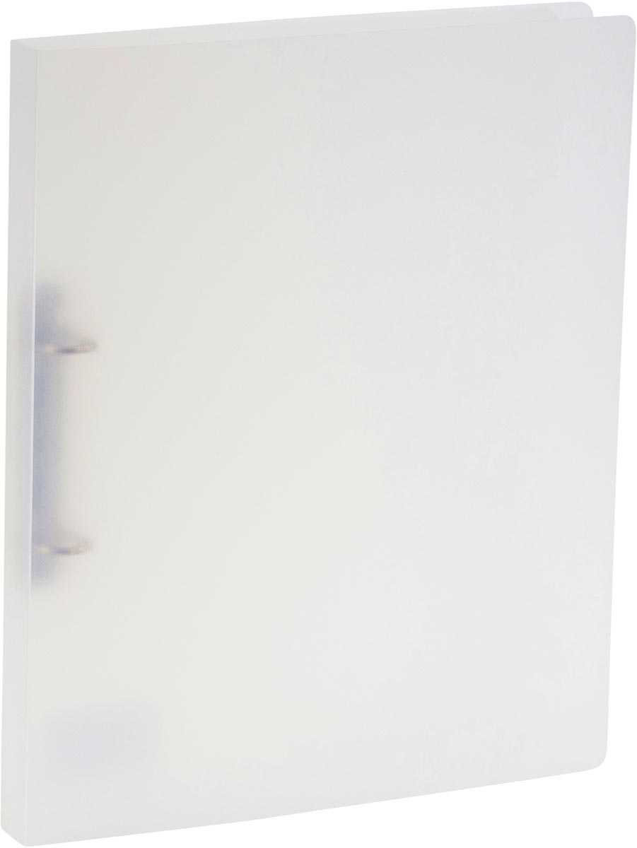 Bronyl ringmap, voor ft A4, uit PP, 2 D-ringen van 15 mm, transparant wit afbeelding