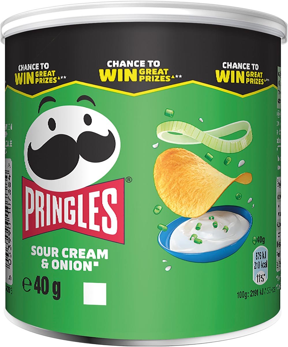 Pringles chips, 40g, sour cream & onion