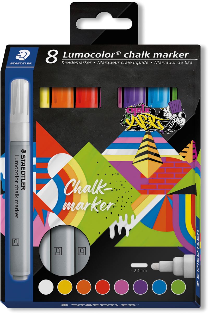 Staedtler Lumocolor krijtmarker, set van 8