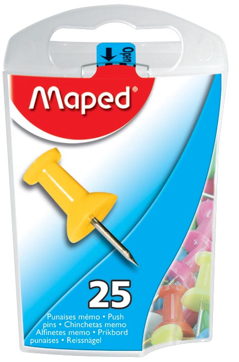 Maped prikbordspelden, ophangdoosje met 25 stuks afbeelding