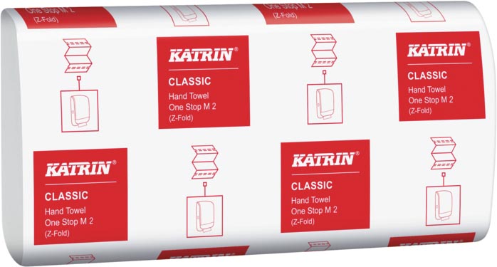 Katrin gevouwen papieren handdoeken voor dispenser, 2-laags, wikkel van 160 vel, pak van 21 wikkels Katrin gevouwen papieren handdoeken voor dispenser, 2-laags, wikkel van 160 vel, pak van 21 wikkels