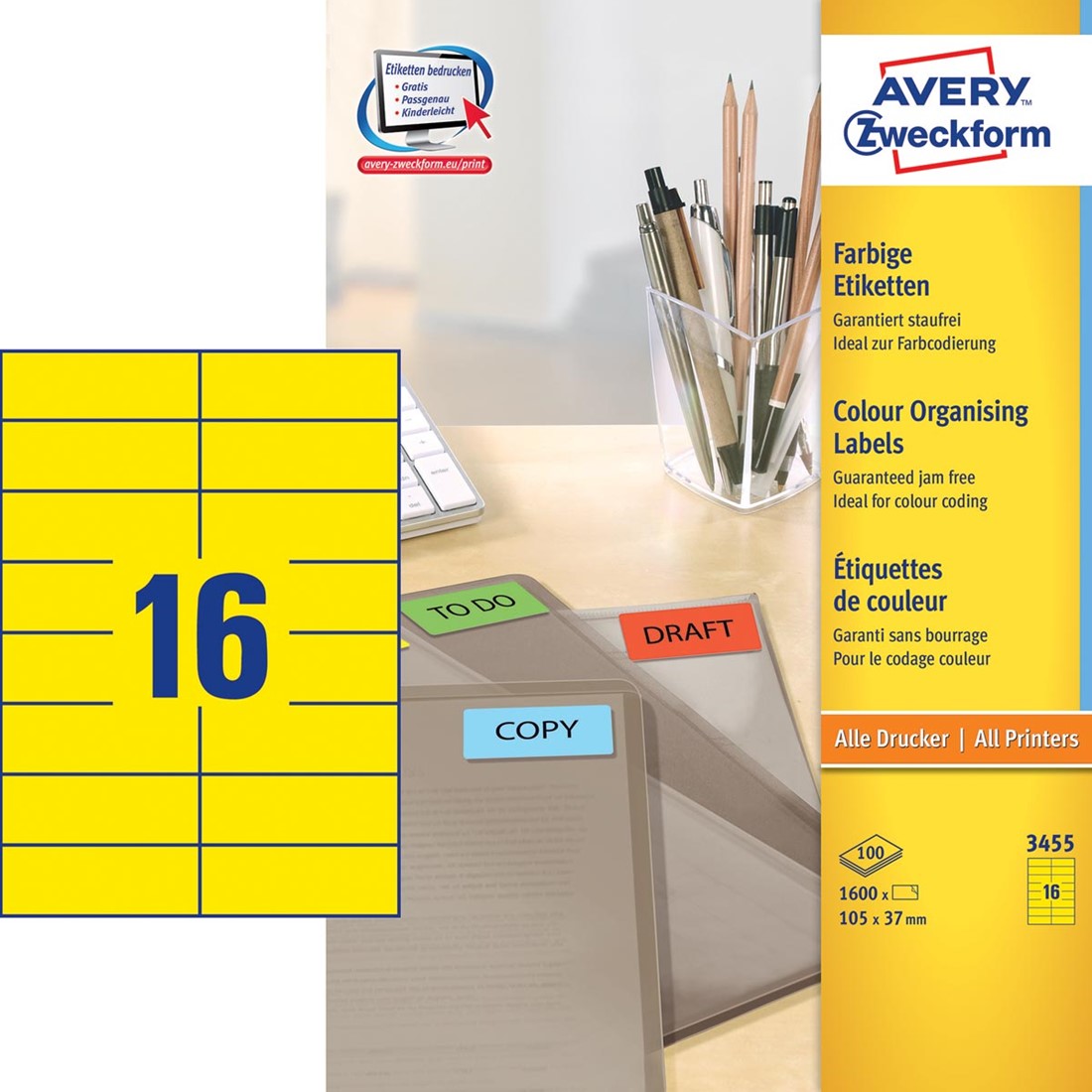 Q-Connect KF01132 Mehrzweck-Etiketten 105 x 37 mm ohne Zwischenraum 16 Etiketten pro A4 Bogen 100 Stück weiß Q-Connect KF01132 Mehrzweck-Etiketten 105 x 37 mm ohne Zwischenraum 16 Etiketten pro A4 Bogen 100 Stück weiß