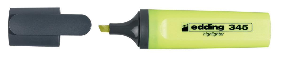 Edding markeerstift 345 geel, doos van 10 stuks afbeelding